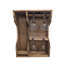Coffret à vin en bois artisanal avec 4 verres – Fabriqué en France